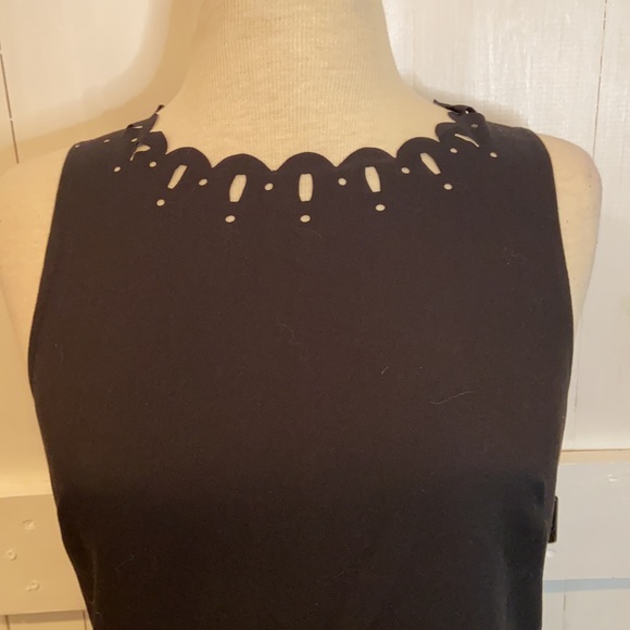Loft Petites Black Laser Cut Sleeveless Dress - Picture 2 of 3
